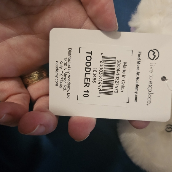 Cozy Purple and White Furry Outdoor Slippers Magellan NWT‎ 10 Kids Size - Picture 3 of 6